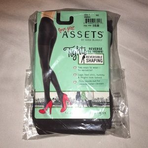 NWT Assets reversible tights bulk/brn sz1